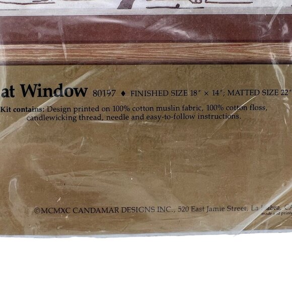 Birds At Window Candlewicking Kit Embroidery Set  18" x 14" Finished Size  Somet - Picture 5 of 6